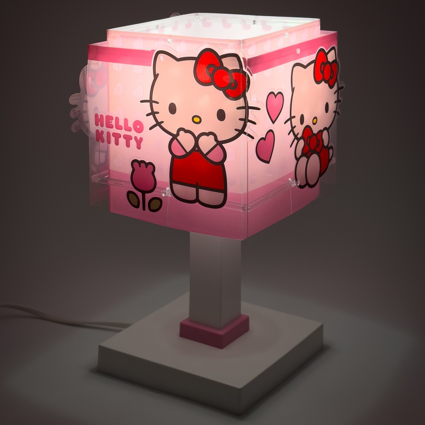 Dalber 73261 - LED Lasten pöytävalaisin HELLO KITTY 1xG4/4W/230V vaaleanpunainen