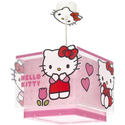 Dalber 73262 - Lasten kattovalaisin HELLO KITTY 1xE27/15W/230V vaaleanpunainen
