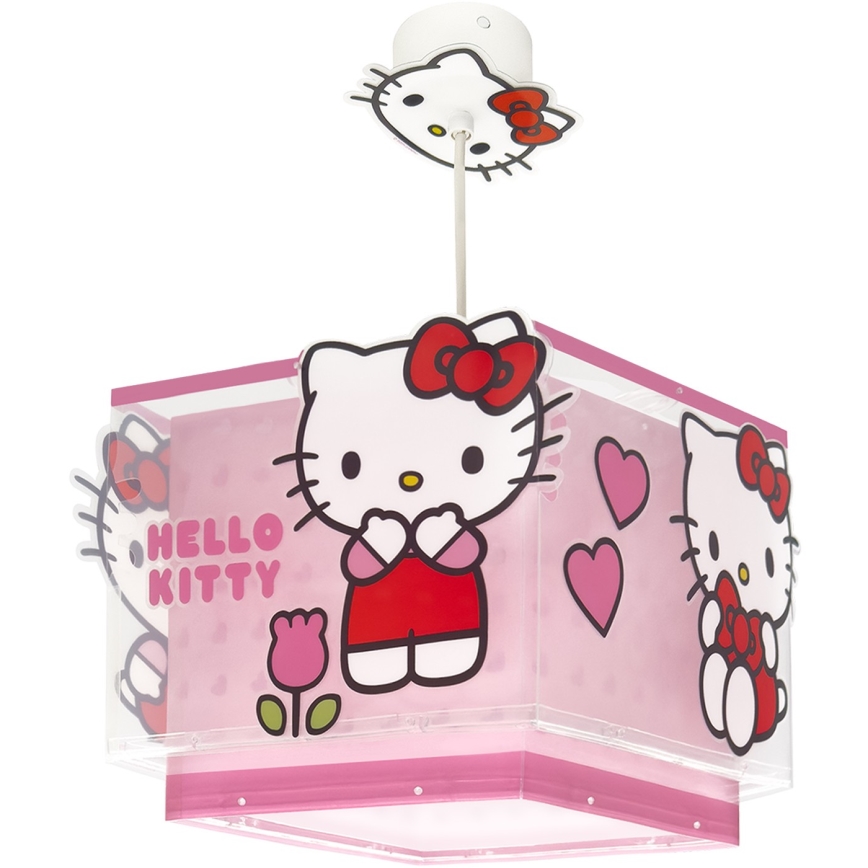 Dalber 73262 - Lasten kattovalaisin HELLO KITTY 1xE27/15W/230V vaaleanpunainen