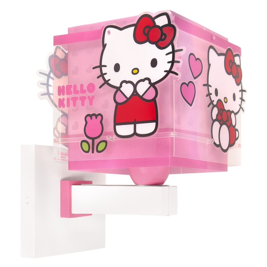 Dalber 73269 - HELLO KITTY lasten seinävalaisin 1x E27/15W/230V, vaaleanpunainen