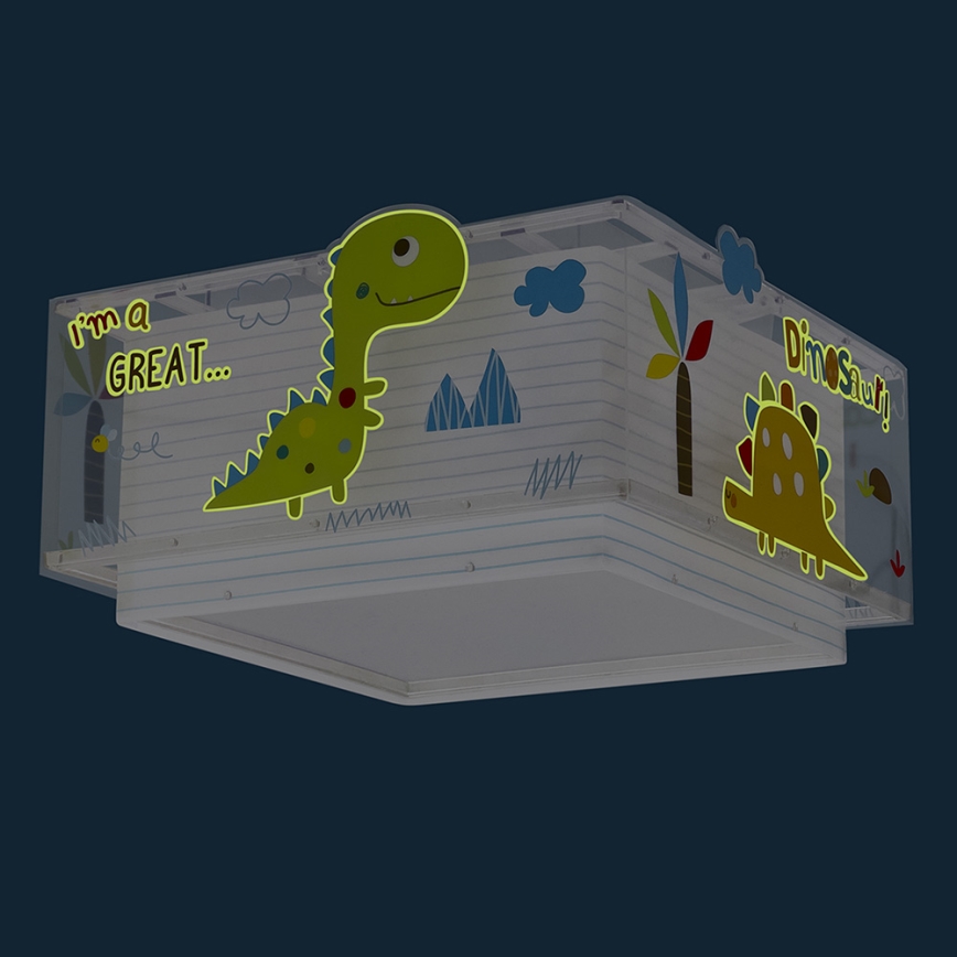 Dalber 73456 - Lasten kattovalaisin DINOS 2xE27/60W/230V