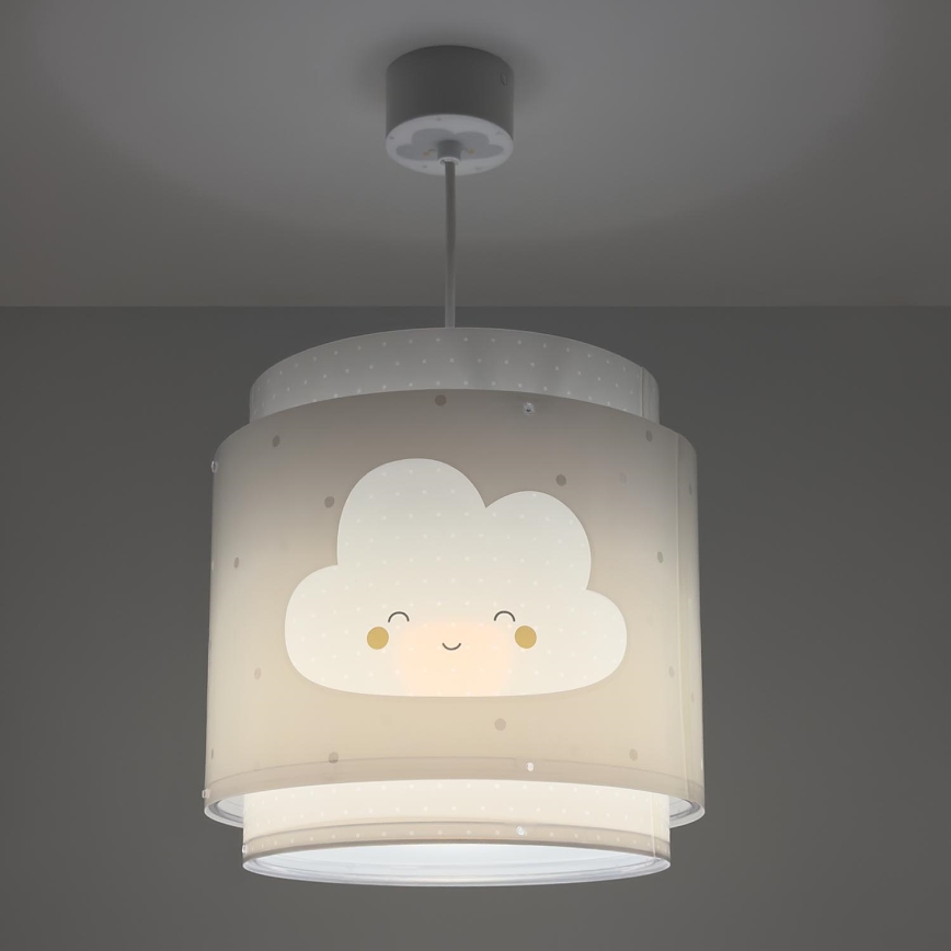 Dalber 76012E - Lasten kattokruunu BABY DREAMS 1xE27/15W/230V harmaa