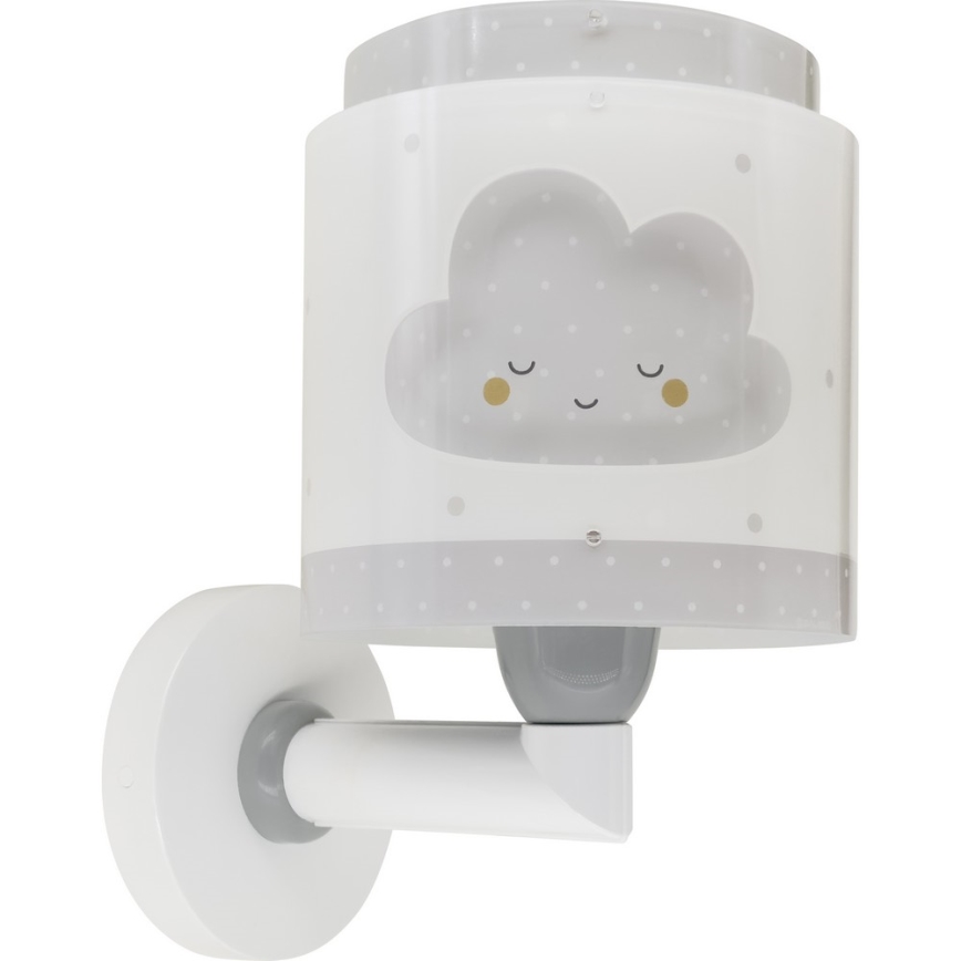 Dalber 76019E - Lasten seinävalaisin BABY DREAMS 1xE27/15W/230V harmaa