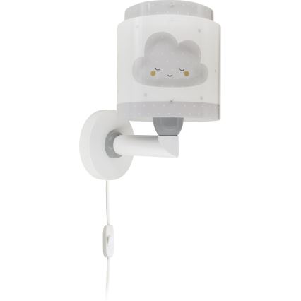 Dalber 76019E - Lasten seinävalaisin BABY DREAMS 1xE27/15W/230V harmaa