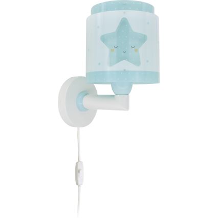 Dalber 76019T - Lasten seinävalaisin BABY DREAMS 1xE27/15W/230V sininen