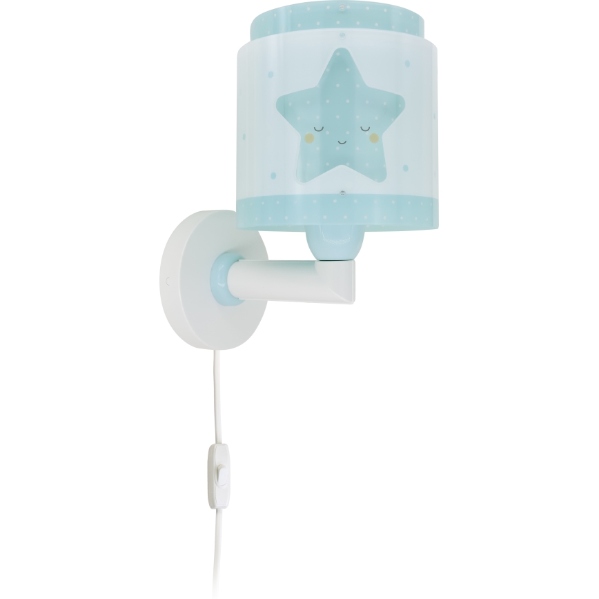 Dalber 76019T - Lasten seinävalaisin BABY DREAMS 1xE27/15W/230V sininen