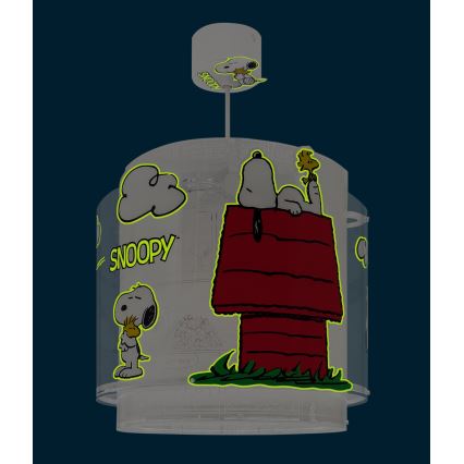 Dalber 76302 - Lasten kattovalaisin SNOOPY 1xE27/15W/230V valkoinen/punainen