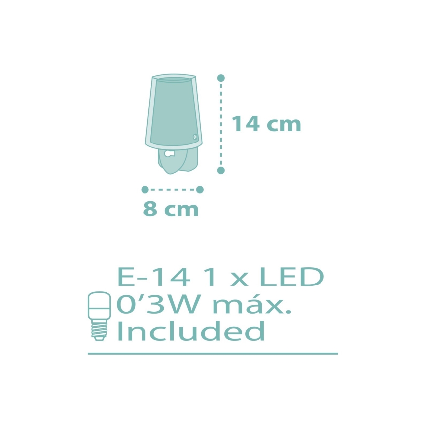 Dalber 81175H - LED Pieni lamppu pistorasiaan DREAM FLOWERS 1xE14/0,3W/230V