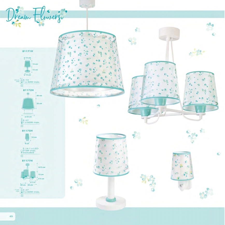 Dalber 81175H - LED Pieni lamppu pistorasiaan DREAM FLOWERS 1xE14/0,3W/230V