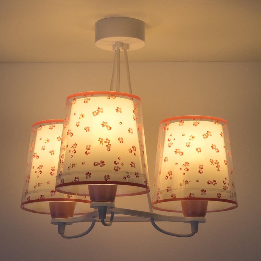 Dalber 81177S - Lasten kattokruunu DREAM FLOWERS 3xE27/60W/230V