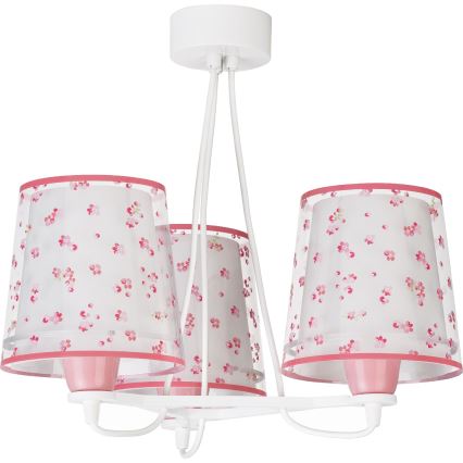 Dalber 81177S - Lasten kattokruunu DREAM FLOWERS 3xE27/60W/230V