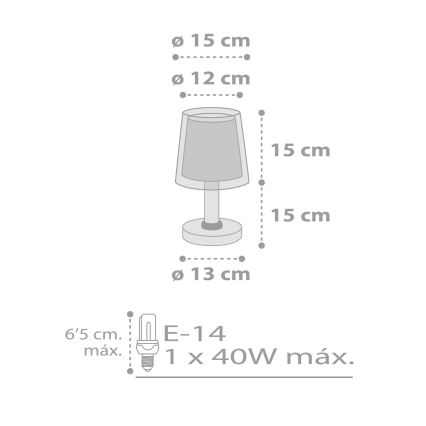 Dalber 81191E - Lasten lamppu LIGHT FEELING 1xE14/40W/230V