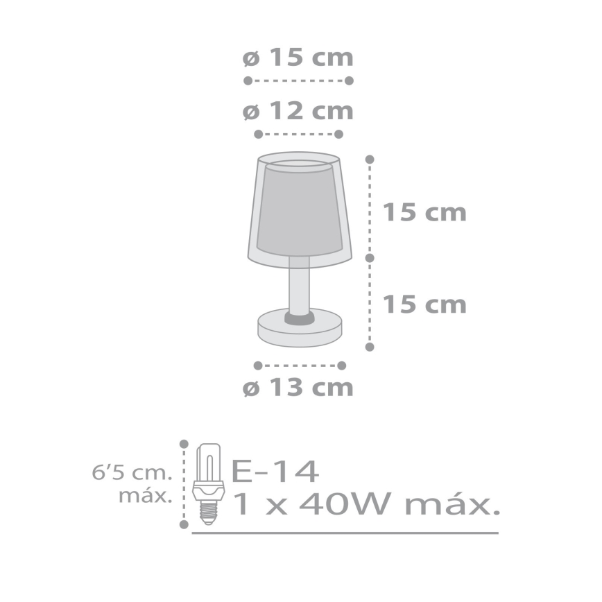Dalber 81191E - Lasten lamppu LIGHT FEELING 1xE14/40W/230V