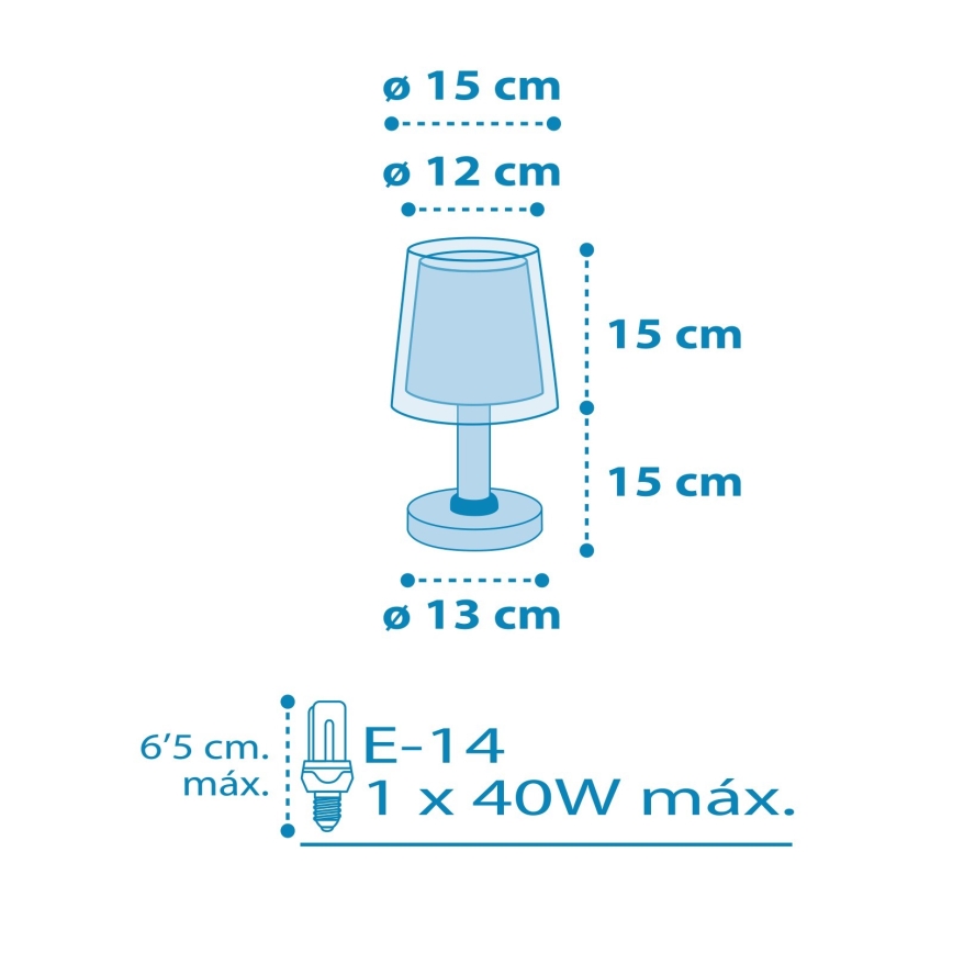 Dalber 81191T - Lasten lamppu LIGHT FEELING 1xE14/40W/230V