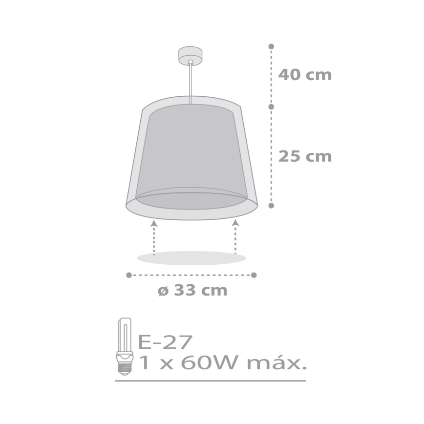 Dalber 81192E - Lasten kattokruunu LIGHT FEELING 1xE27/60W/230V