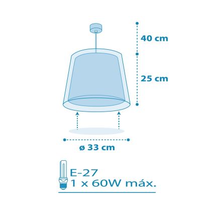 Dalber 81192T - Lasten kattokruunu LIGHT FEELING 1xE27/60W/230V