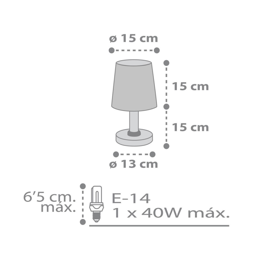Dalber 82211B - Lasten lamppu STAR LIGHT 1xE14/40W/230V valkoinen