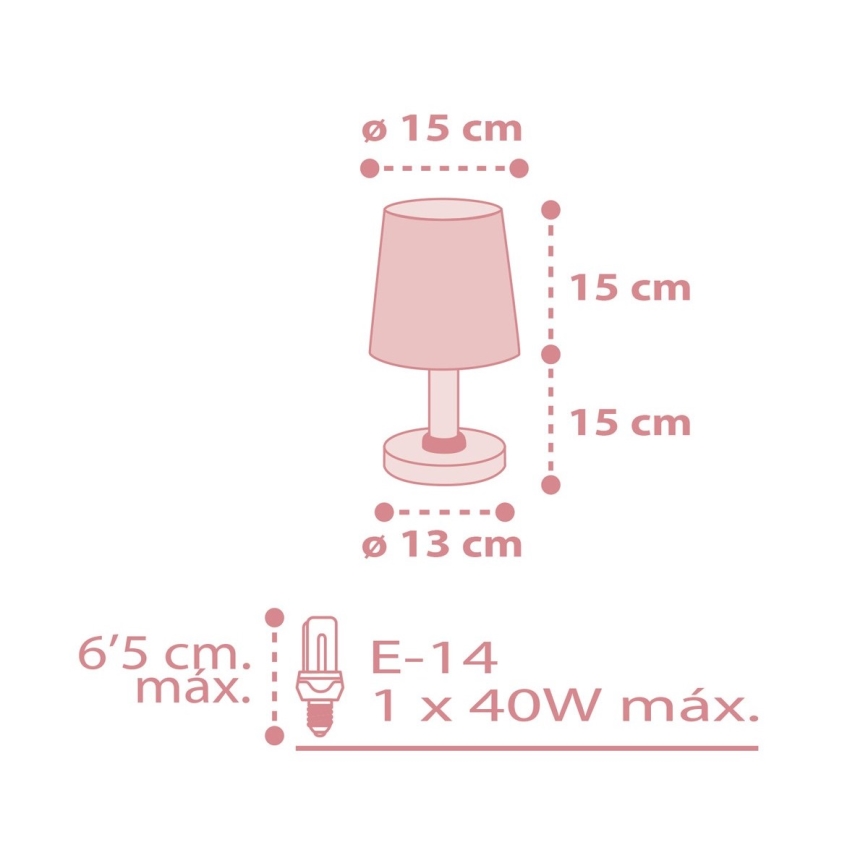 Dalber 82211S - Lasten lamppu STAR LIGHT 1xE14/40W/230V pinkki