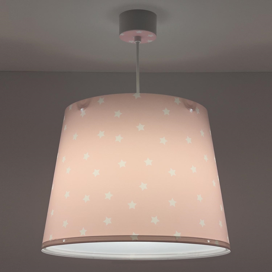 Dalber 82212S - Lasten kattokruunu STAR LIGHT 1xE27/60W/230V pinkki