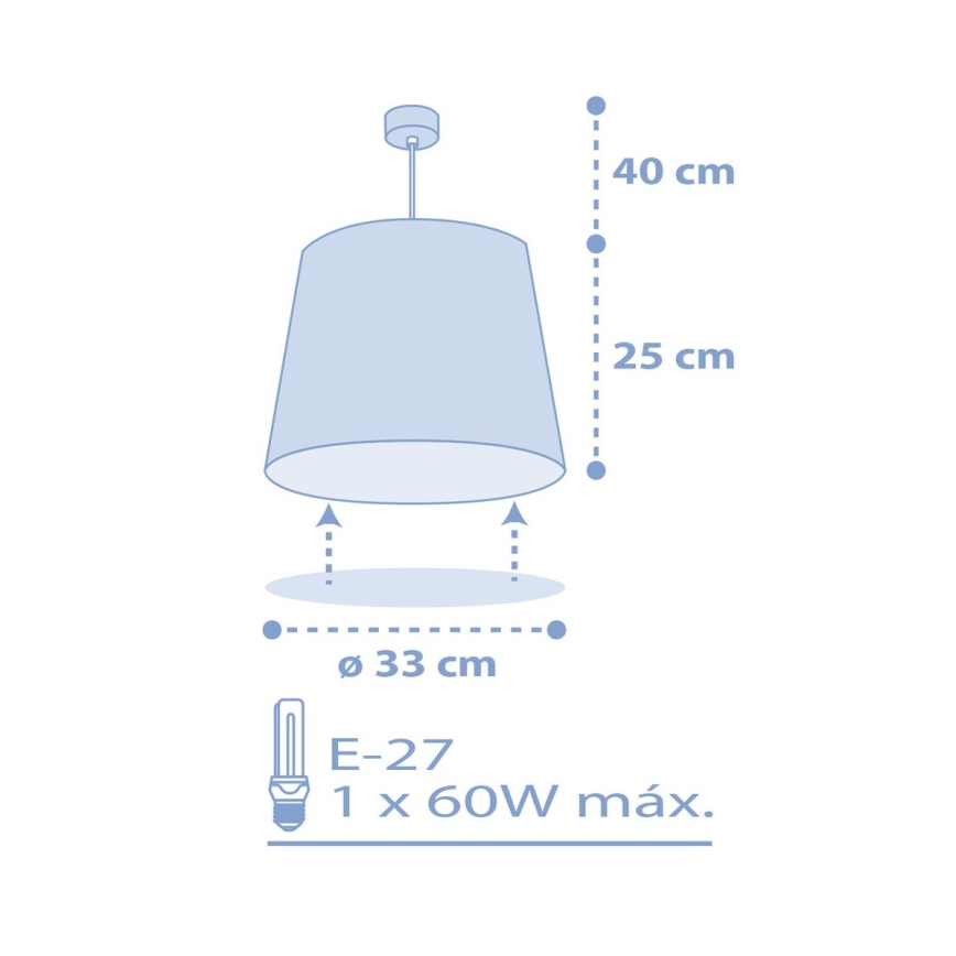 Dalber 82212T - Lasten kattokruunu STAR LIGHT 1xE27/60W/230V sininen