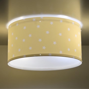 Dalber 82216A - Lasten kattovalaisin STAR LIGHT 2xE27/60W/230V keltainen