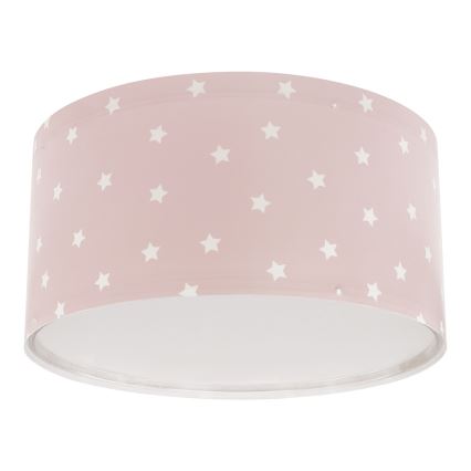 Dalber 82216S - Lasten kattovalaisin STAR LIGHT 2xE27/60W/230V pinkki