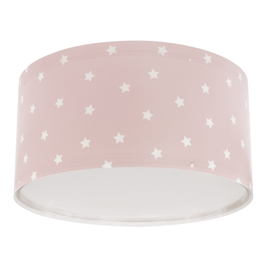 Dalber 82216S - Lasten kattovalaisin STAR LIGHT 2xE27/60W/230V pinkki