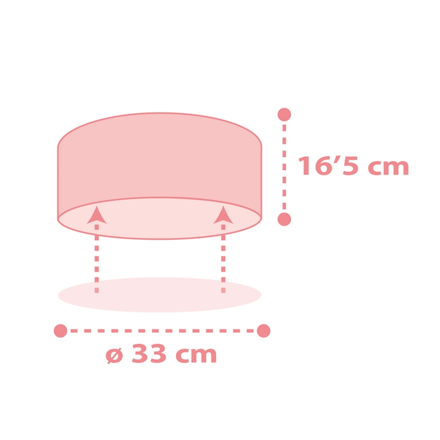 Dalber 82216S - Lasten kattovalaisin STAR LIGHT 2xE27/60W/230V pinkki