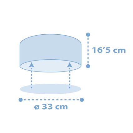 Dalber 82216T - Lasten kattovalaisin STAR LIGHT 2xE27/60W/230V sininen