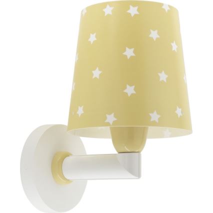 Dalber 82219A - Lasten seinävalo STAR LIGHT 1xE27/60W/230V keltainen