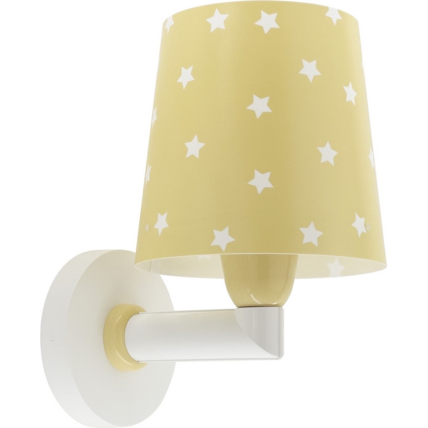 Dalber 82219A - Lasten seinävalo STAR LIGHT 1xE27/60W/230V keltainen