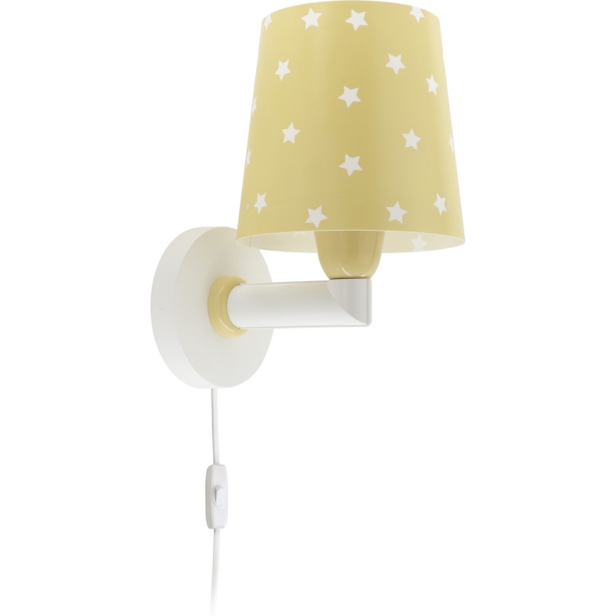 Dalber 82219A - Lasten seinävalo STAR LIGHT 1xE27/60W/230V keltainen