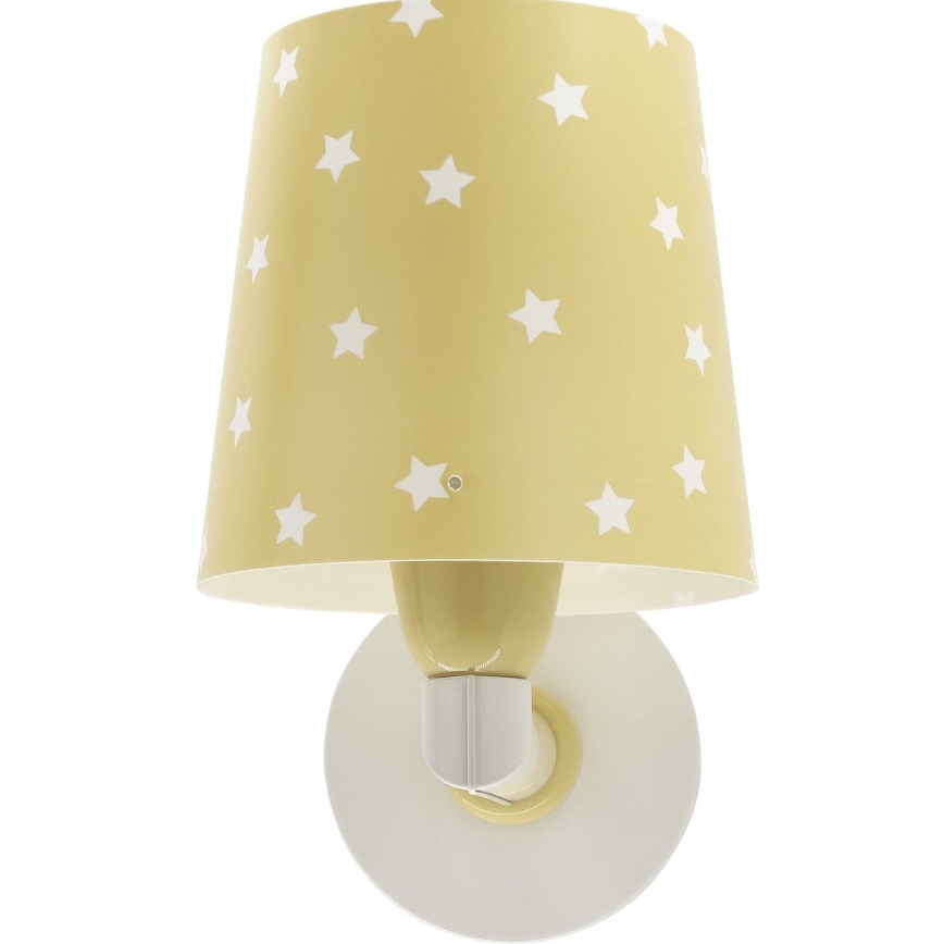 Dalber 82219A - Lasten seinävalo STAR LIGHT 1xE27/60W/230V keltainen