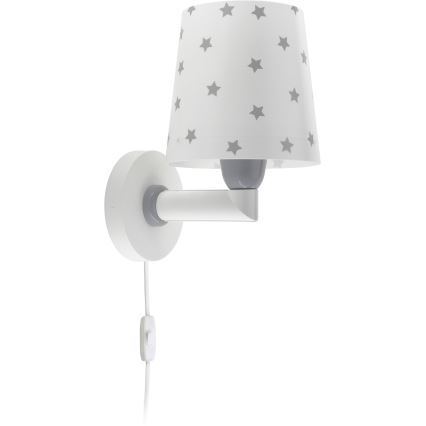 Dalber 82219B - Lasten seinävalo STAR LIGHT 1xE27/60W/230V valkoinen