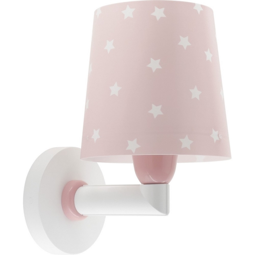 Dalber 82219S - Lasten seinävalo STAR LIGHT 1xE27/60W/230V pinkki