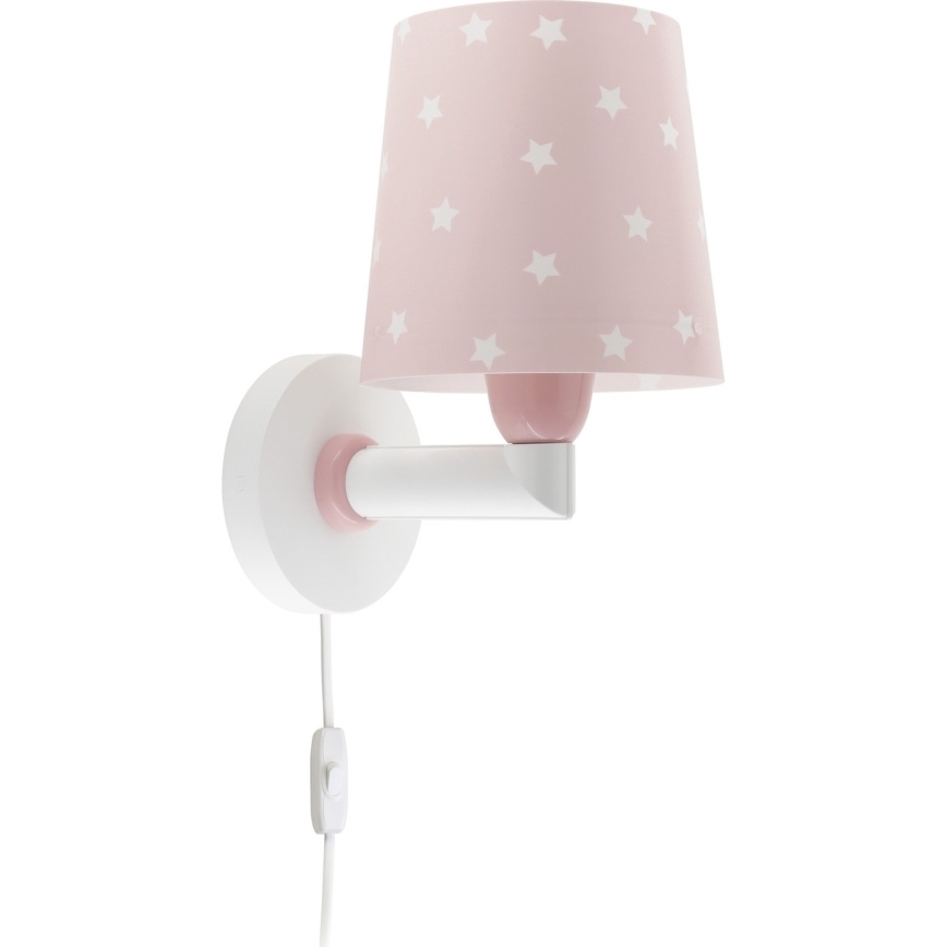 Dalber 82219S - Lasten seinävalo STAR LIGHT 1xE27/60W/230V pinkki