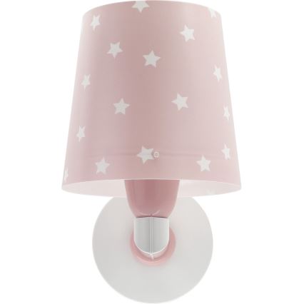 Dalber 82219S - Lasten seinävalo STAR LIGHT 1xE27/60W/230V pinkki