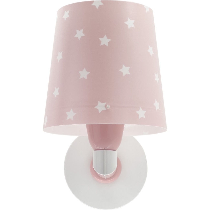 Dalber 82219S - Lasten seinävalo STAR LIGHT 1xE27/60W/230V pinkki