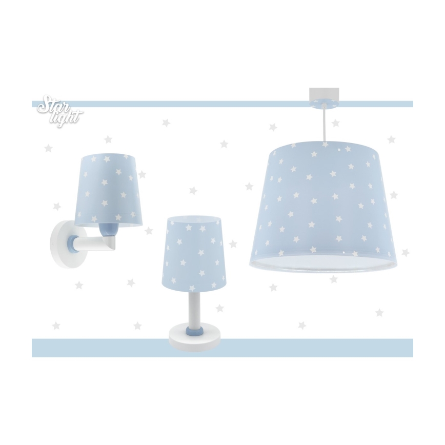 Dalber 82219T - Lasten seinävalo STAR LIGHT 1xE27/60W/230V sininen