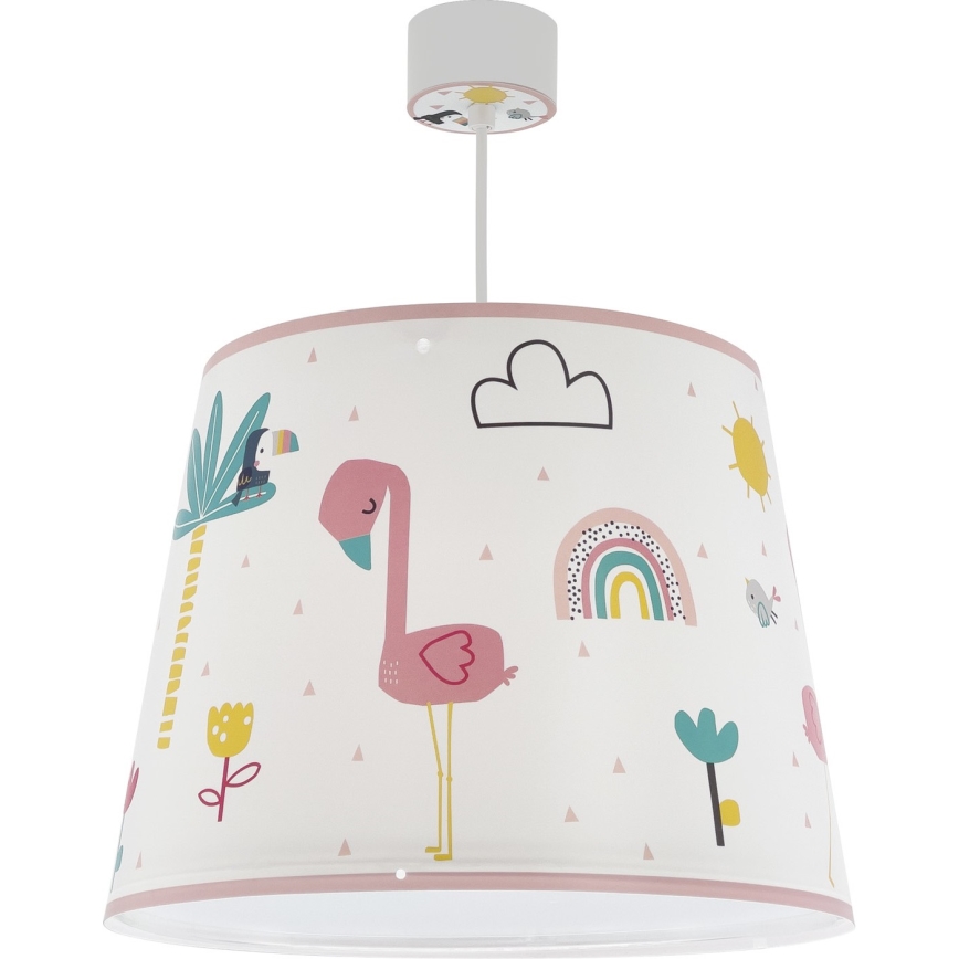 Dalber 82462 - Lasten kattokruunu FLAMINGO 1xE27/15W/230V