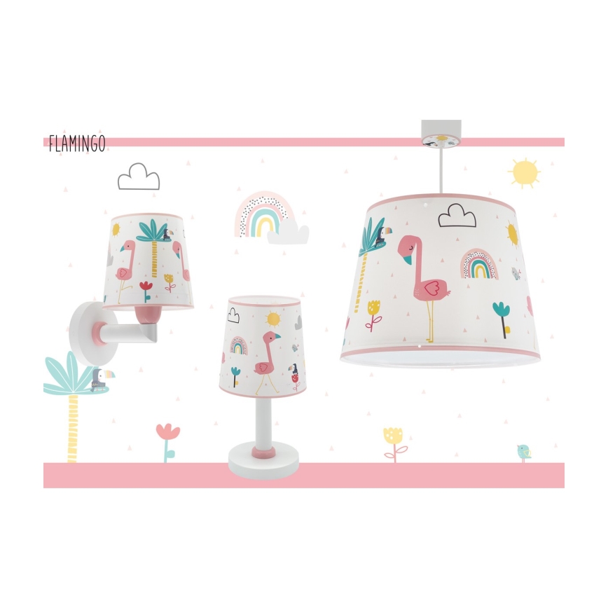 Dalber 82462 - Lasten kattokruunu FLAMINGO 1xE27/15W/230V