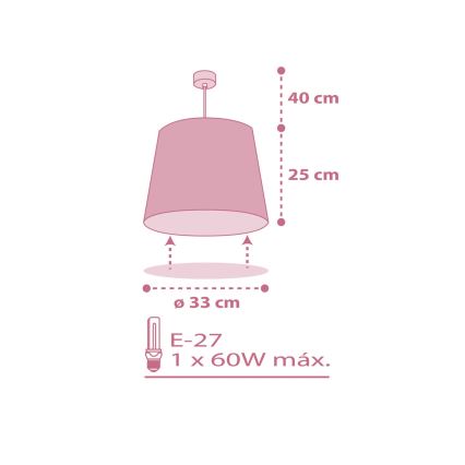 Dalber 82462 - Lasten kattokruunu FLAMINGO 1xE27/15W/230V