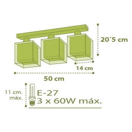Dalber D-11673 - Lasten kattovalaisin MY SWEET HOME 3xE27/60W/230V