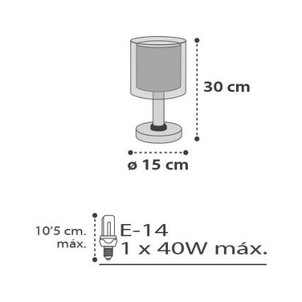 Dalber D-41411E - Lasten pöytävalaisin CLOUDS 1xE14/40W/230V