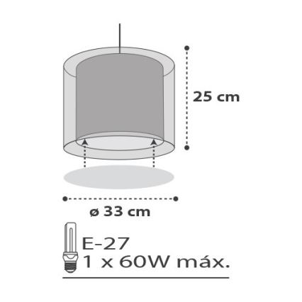 Dalber D-41412E - Lasten kattokruunu CLOUDS 1xE27/60W/230V