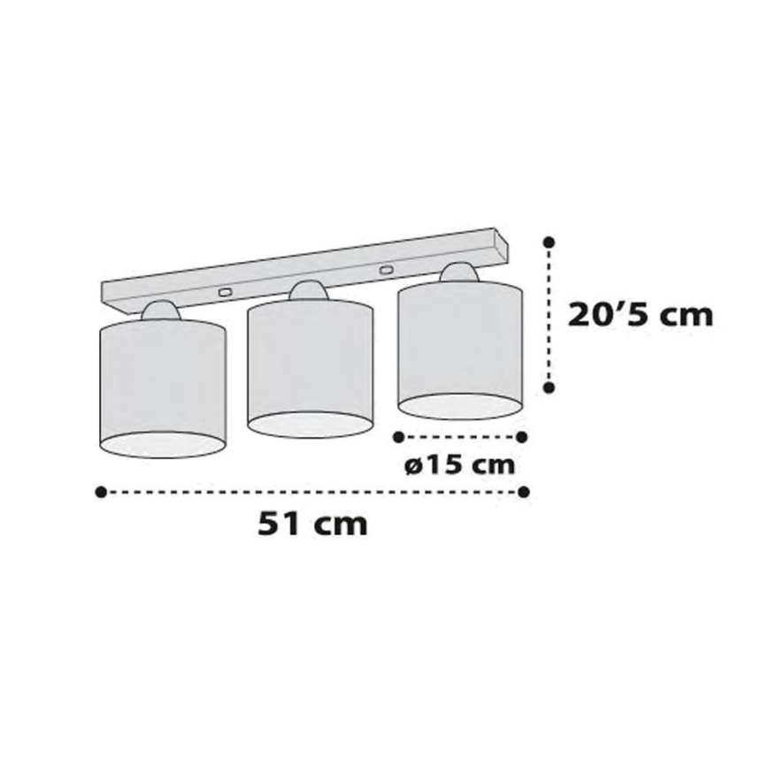 Dalber D-41413H - Lasten kattovalaisin CLOUDS 3xE27/60W/230V