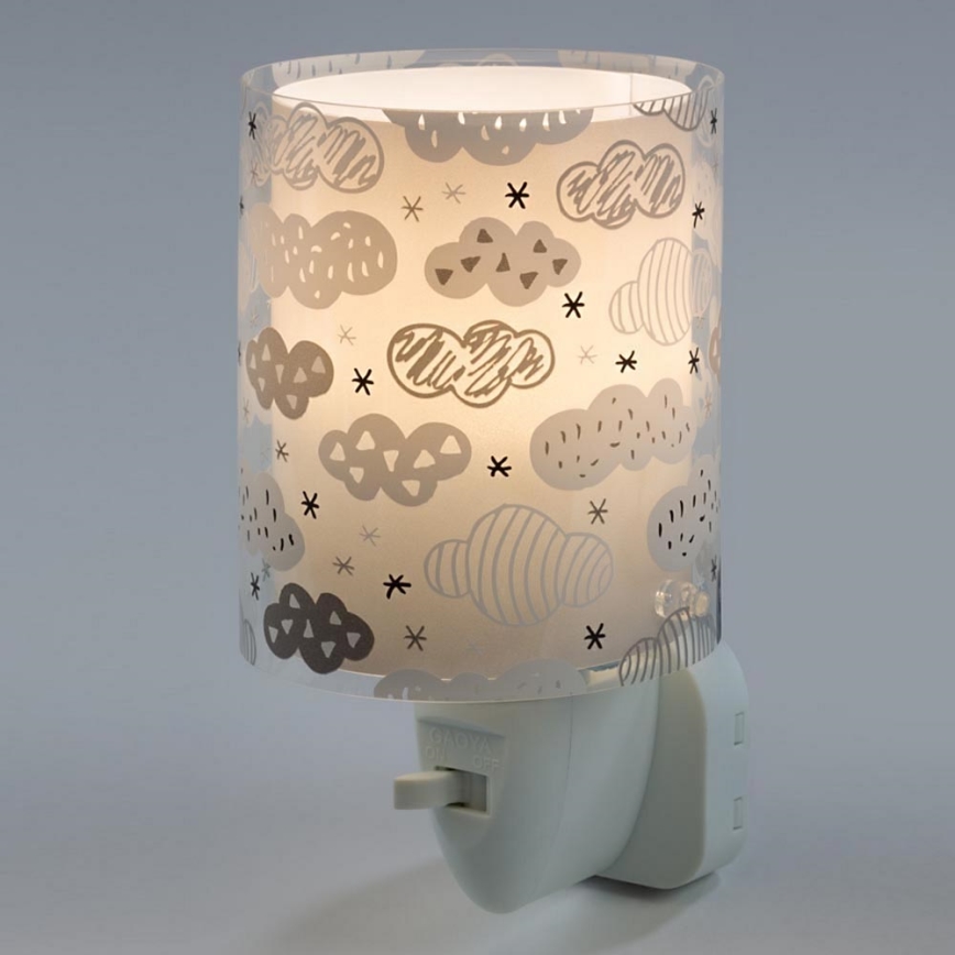 Dalber D-41415E - LED-valaisin PILVET LED / 0,3W / 230V