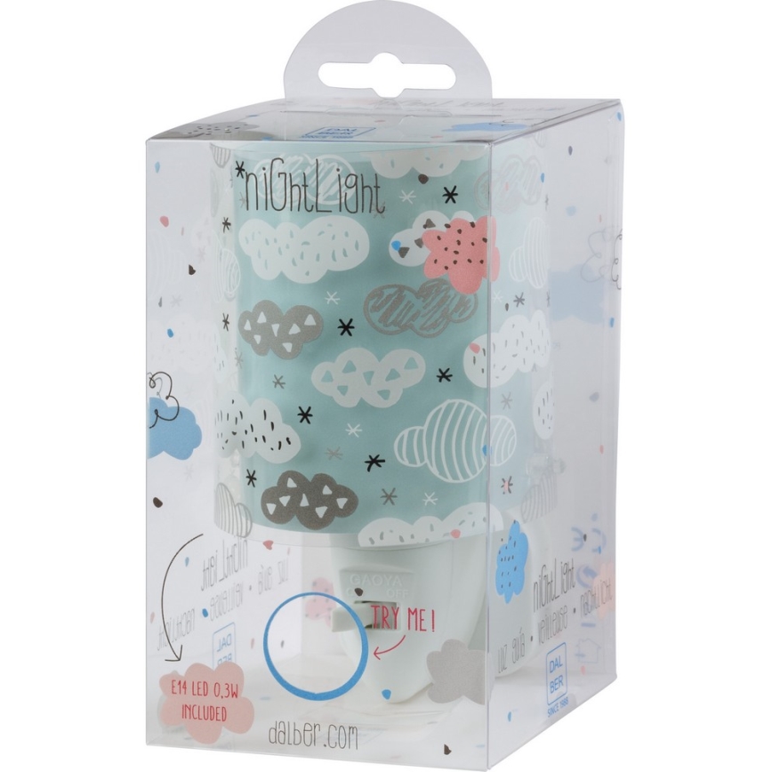 Dalber D-41415H - LED-yövalo CLOUDS 1xE14/0,3W/230V