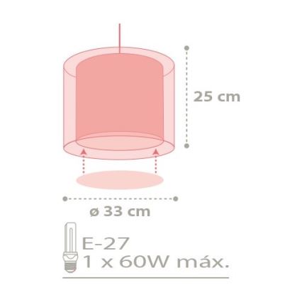 Dalber D-41432 - Lasten kattokruunu COLOR RAIN 1xE27/60W/230V