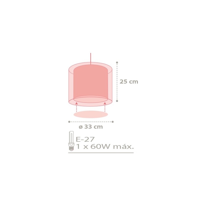 Dalber D-41432 - Lasten kattokruunu COLOR RAIN 1xE27/60W/230V